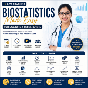 🎓 Biostatistics Made Easy for Doctors & Researchers