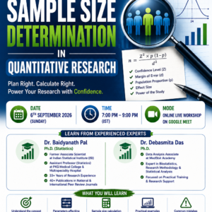 Sample Size Determination in Quantitative Research – Live Online Workshop